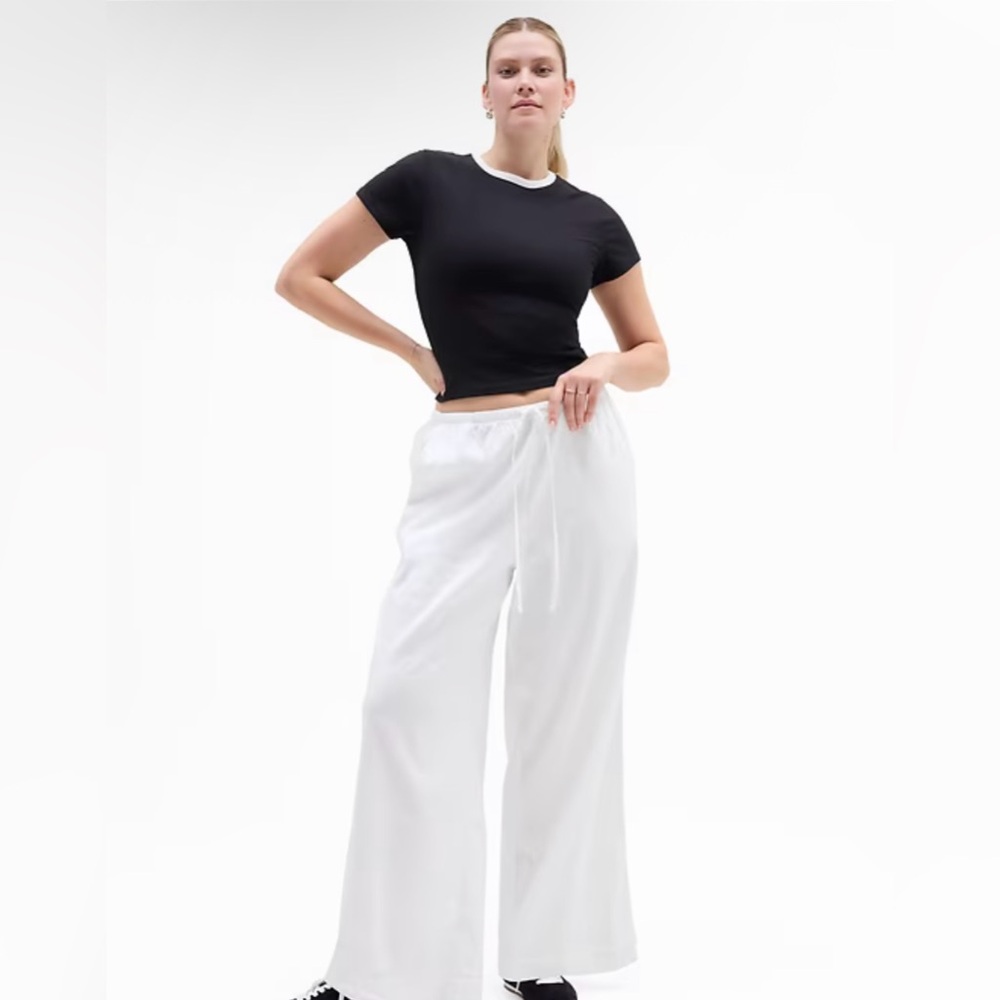 Athleta White Wide Leg Pants High Waisted